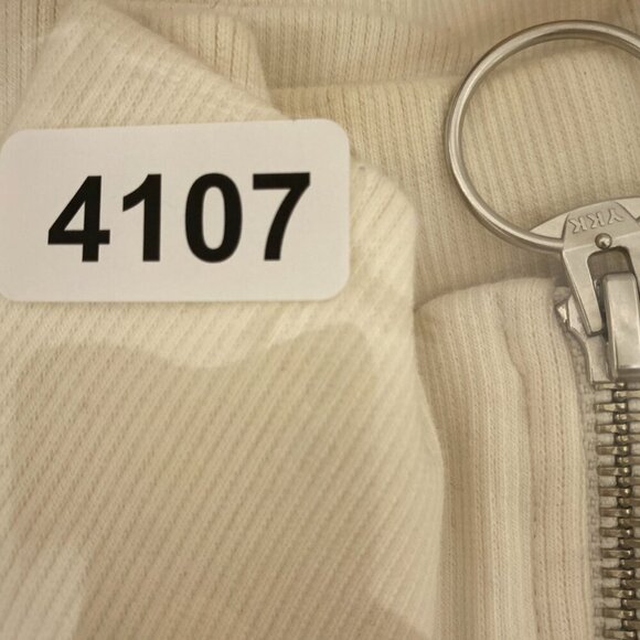 Odeyalo Sweatshirt Womens Small Cream Quarter Zip Soft Cotton Oversized - Picture 11 of 13